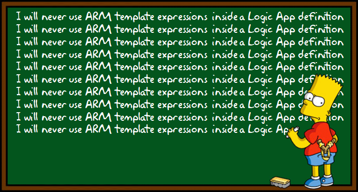 I will never use ARM template expressions inside a Logic App definition