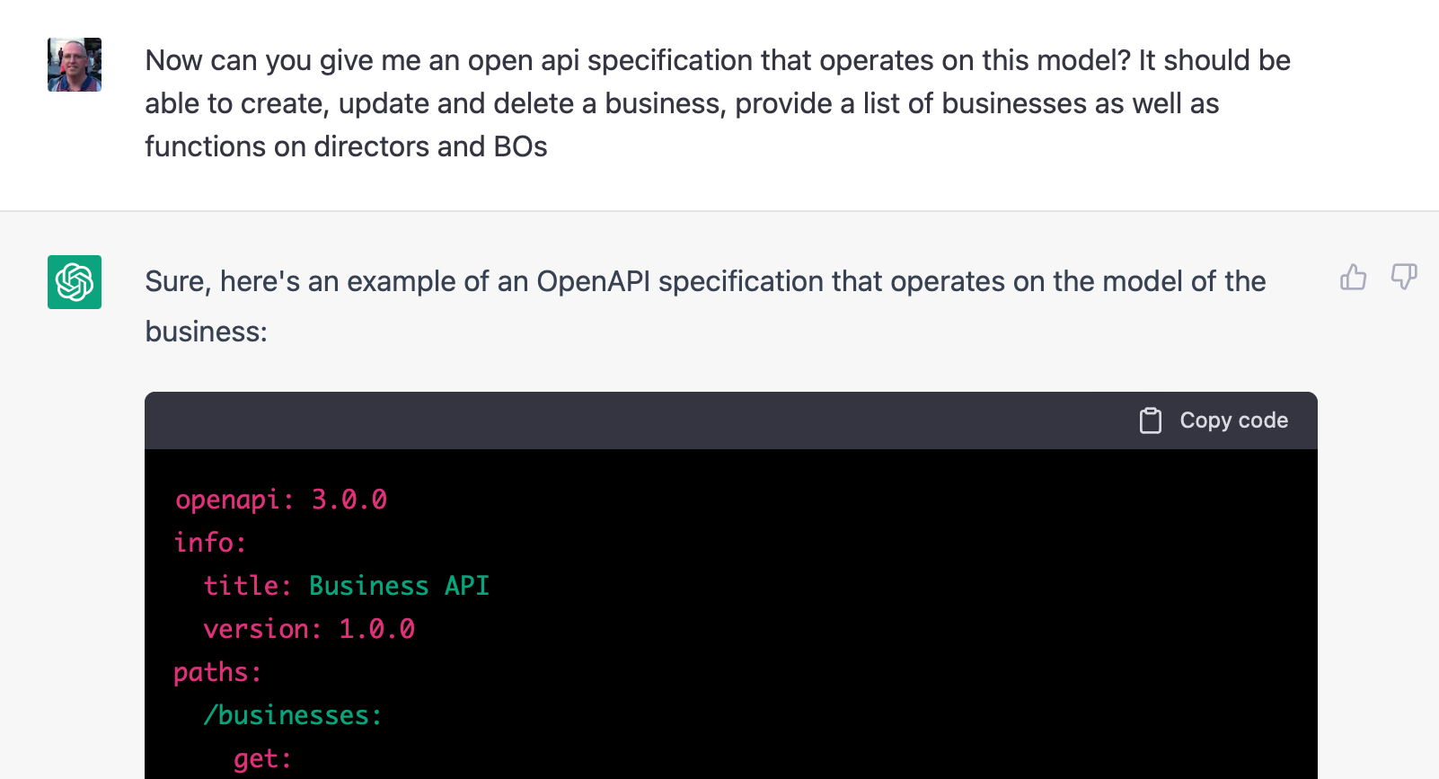 Make me an OpenAPI Spec